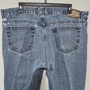 Arizona Original 38x28 Thrashed Mens Straight Leg Classic Denim Blue Jeans with